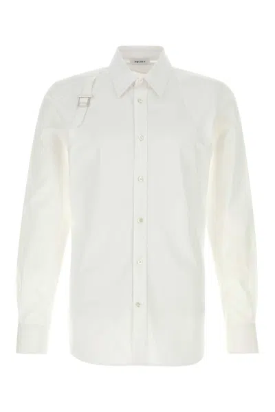 ALEXANDER MCQUEEN ALEXANDER MCQUEEN WHITE POPLIN SHIRT