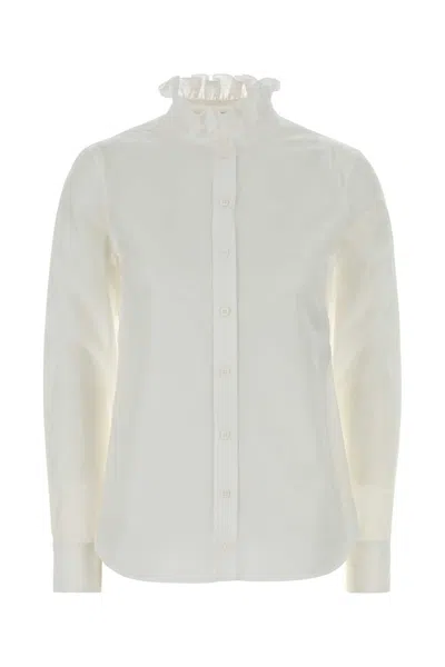 Alexander Mcqueen White Poplin Shirt