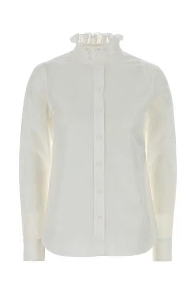 Alexander Mcqueen White Poplin Shirt