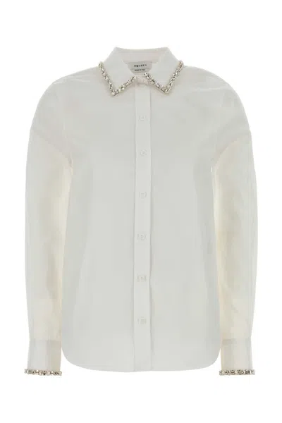 Alexander Mcqueen White Poplin Shirt