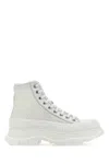 Alexander Mcqueen Tread Slick High-top Sneakers In White