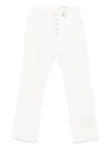 Alexander Mcqueen High Waist 5 Pockets Belt Loops Trousers In White