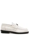 ALEXANDER MCQUEEN WHITE SEAL LEATHER LOAFERS