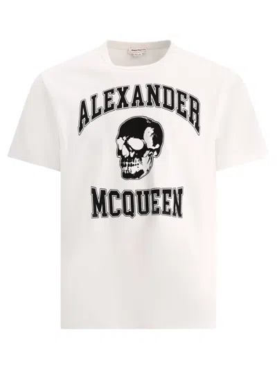 Alexander Mcqueen White Skull T-shirt For Men Fw23
