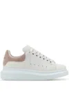 Alexander Mcqueen Oversized Leather Sneakers With Chunky Sole And Logo Detail In White
