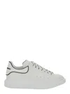 Alexander Mcqueen White Sneakers With Logo Lettering On The Rear And Oversize Sole In Leather Man In Multicolor