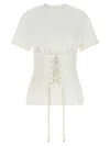 Alexander Mcqueen White Solid Crew Neck T-shirt In White