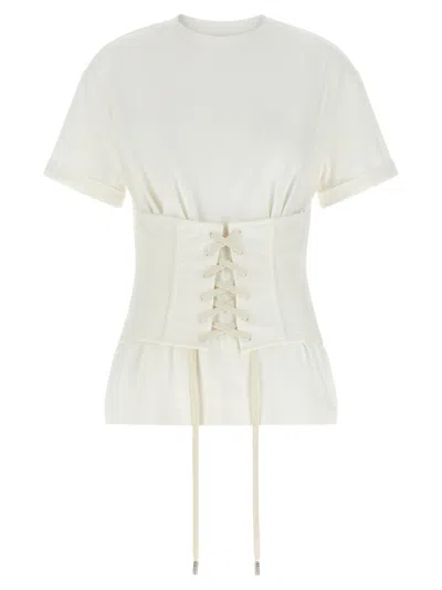 ALEXANDER MCQUEEN WHITE SOLID CREW NECK T-SHIRT