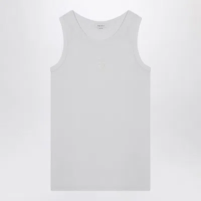 Alexander Mcqueen White Stretch Cotton Tank Top In Multi