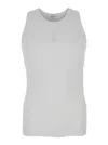 Alexander Mcqueen White Top With Upside Down Skull Embroidery On The Front In Cotton Jersey Man In Multicolor
