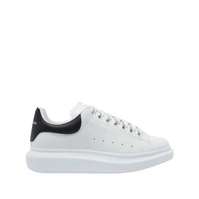 Alexander Mcqueen White And Black Low-top Sneakers With Chunky Sole And Contrasting Heel Tab In Leather Man In Multi