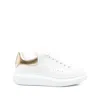 Alexander Mcqueen Metallic Oversized Low-top Sneakers In White