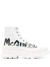 Alexander Mcqueen Tread Slick Canvas Sneakers In White