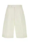 Alexander Mcqueen Wide Leg Twill Bermuda Shorts
