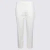 Alexander Mcqueen White Viscose Blend Trousers In White