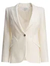 Alexander Mcqueen White Wool Jacket In Neutral