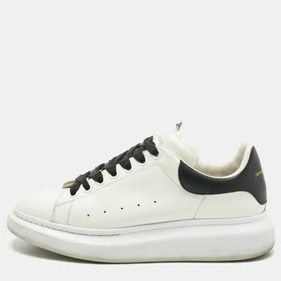 Pre-owned Alexander Mcqueen White/black Leather Oversized Sneakers Size 43