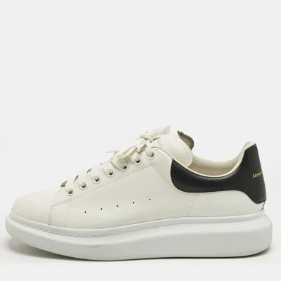 Pre-owned Alexander Mcqueen White/black Leather Oversized Sneakers Size 45