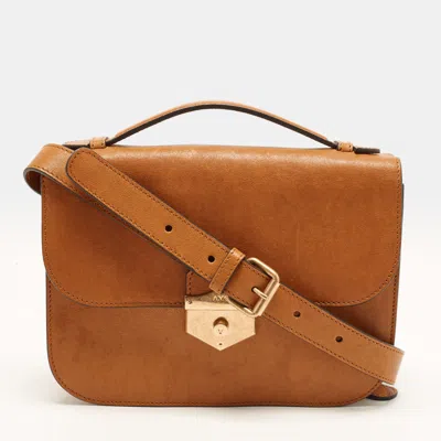 Pre-owned Alexander Mcqueen Wicca Tan Leather Shoulder Bag In Brown