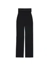 Alexander Mcqueen Wool Tailored Trousers High Waist Wide Leg In Black