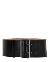 Alexander Mcqueen Leather Belt With Silver-tone Buckle 85mm
