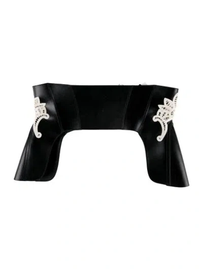 Pre-owned Alexander Mcqueen Wide Leather Waist Belt W/ Tags In Multi