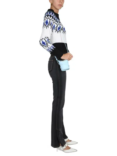 Alexander Mcqueen Wide Leg Cotton Jeans In Black