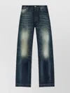 Alexander Mcqueen Wide Leg Faded Jeans