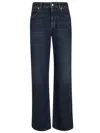 Alexander Mcqueen Denim Wide Leg Jeans In Blue