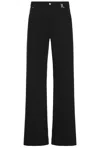 Alexander Mcqueen Skull Detailed Straight-leg Jeans In Black