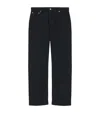 Alexander Mcqueen Cotton Denim Wide Leg Jeans In Blue