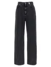 Alexander Mcqueen Wide Leg Jeans Black In Black