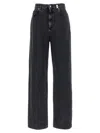 Alexander Mcqueen Wide Leg Jeans Black In Black