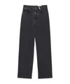 Alexander Mcqueen Wide-leg Skull Plaque Jeans In Black