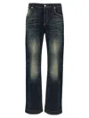 Alexander Mcqueen Wide Leg Faded Jeans In Blue