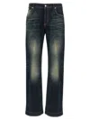Alexander Mcqueen Wide Leg Faded Jeans In Blue