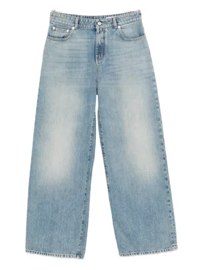 Alexander Mcqueen Wide-leg Jeans In Blue