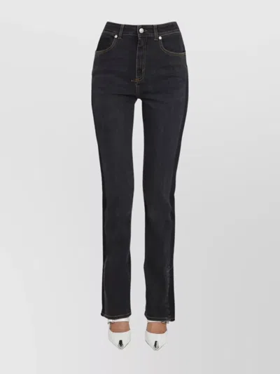 Alexander Mcqueen Wide Leg Jeans Featuring Belt Loops