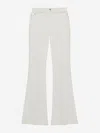 Alexander Mcqueen Denim Flared Tailored Trousers In White