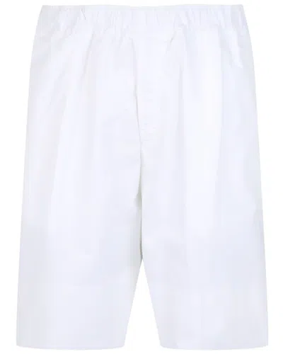 Alexander Mcqueen Wide Leg Pajama Shorts In White