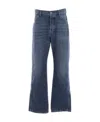 Alexander Mcqueen Wide-leg Panelled Jeans In Blue