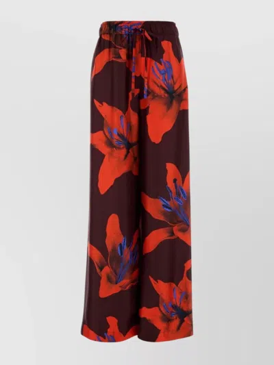 ALEXANDER MCQUEEN WIDE-LEG PANT IN PRINTED SATIN