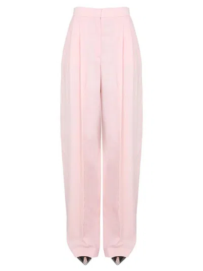 Alexander Mcqueen Wide Leg Pants In Pink