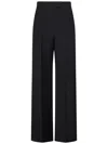 Alexander Mcqueen Wide-leg Trousers In Japanese Wool Gabardine In Black