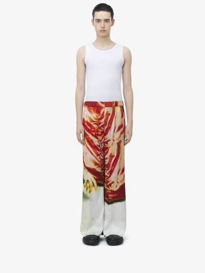 Alexander Mcqueen Wide Leg Trousers In Multicolor