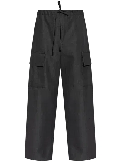 Alexander Mcqueen Wide-leg Trousers In Schwarz
