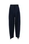 Alexander Mcqueen Wide-leg Wool Trousers With Pleats And Side Pockets In Black