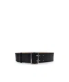 Alexander Mcqueen Wide Military Belt In Black