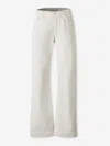 Alexander Mcqueen Wide Straight Jeans In Neutral