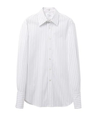 Alexander Mcqueen Wide-striped Shirt In White